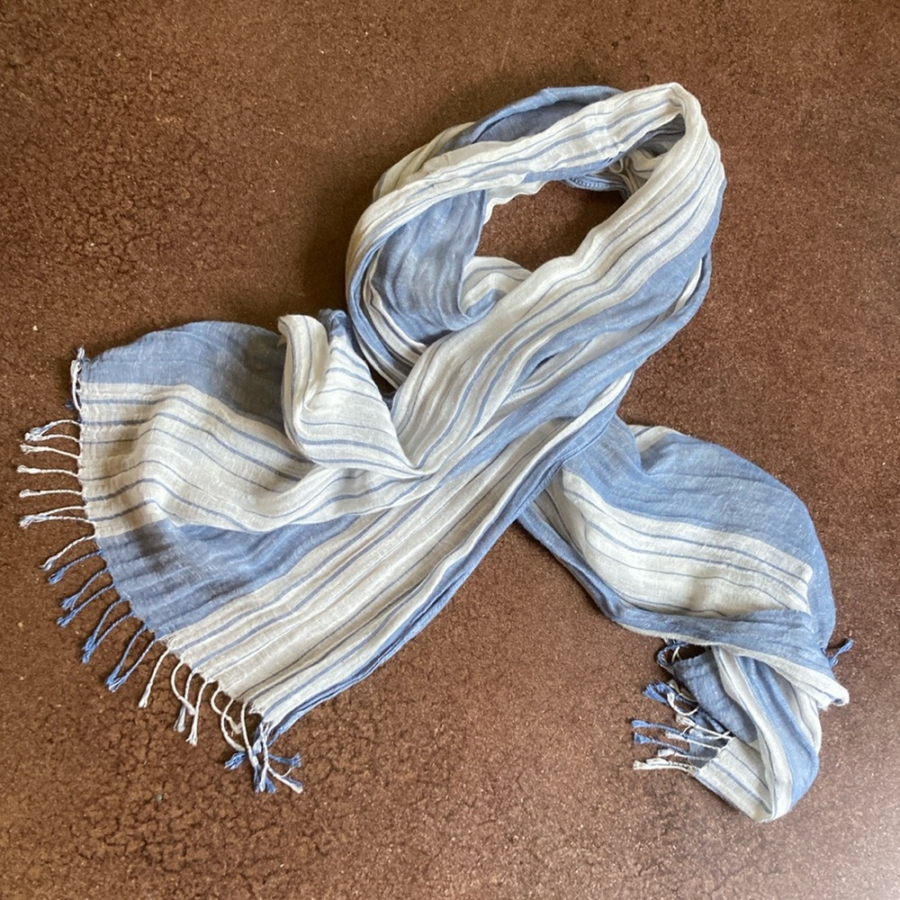 Cotton open-weave scarf